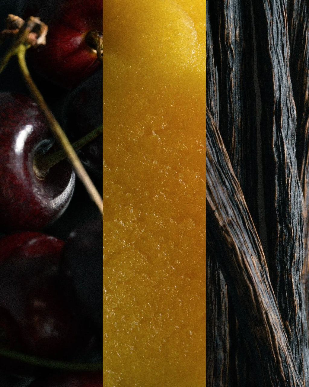 Black Cherry Vice ingredients triptych