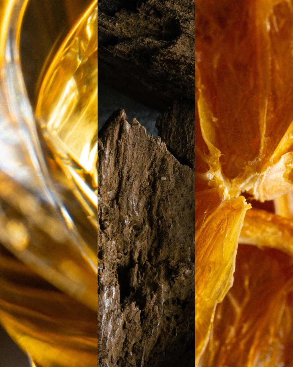 Bourbon Dusk ingredients triptych